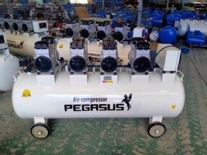 Máy nén khí không dầu giảm âm PEGASUS TM-OF1100X4-330L